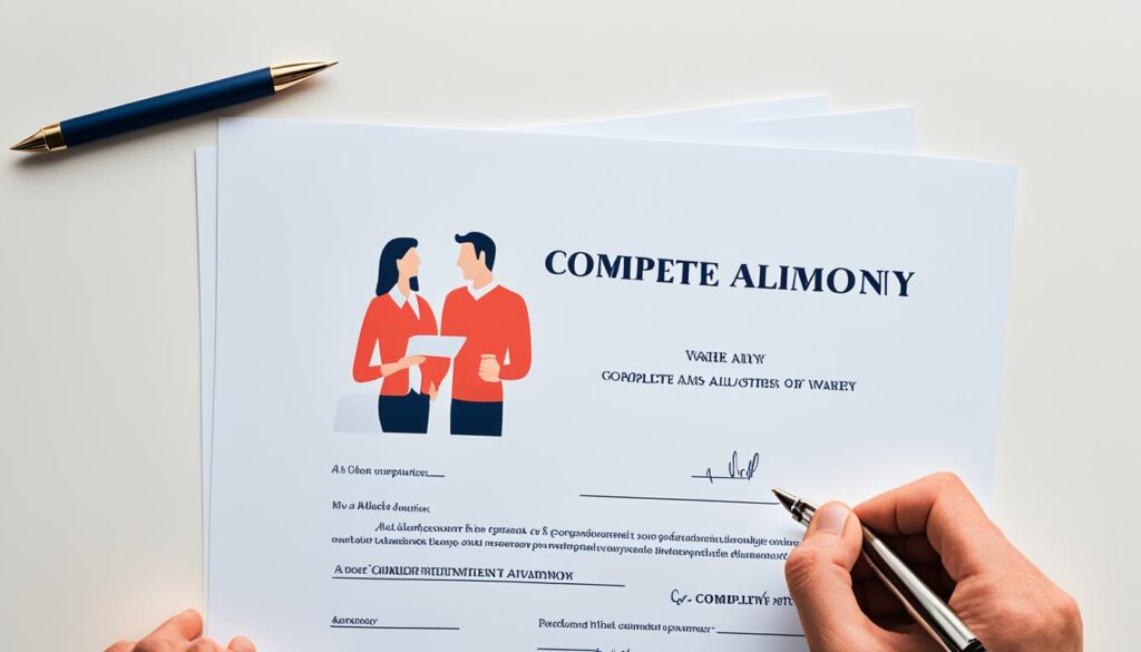 Complete waiver of alimony image