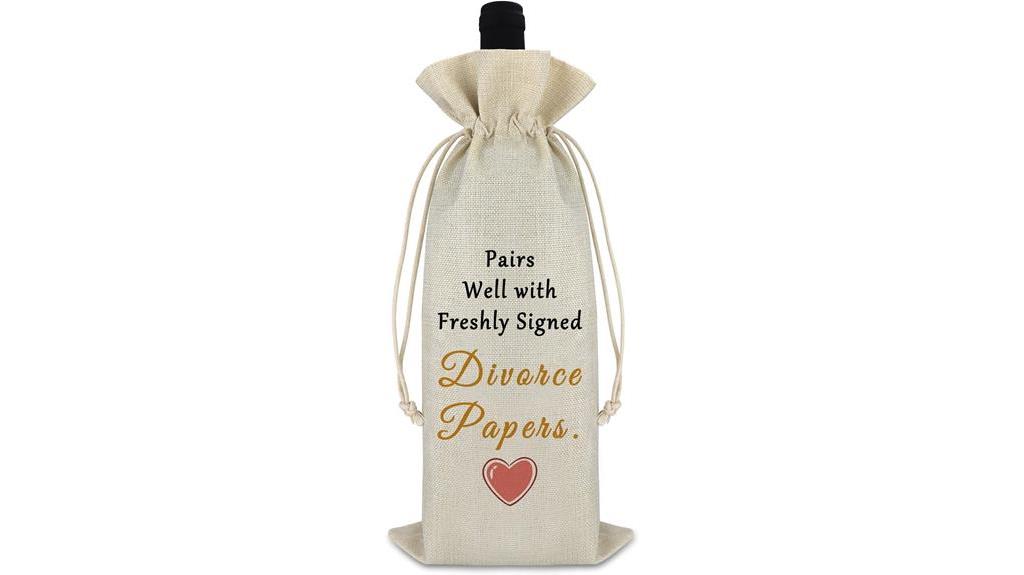 divorce celebration wine bag