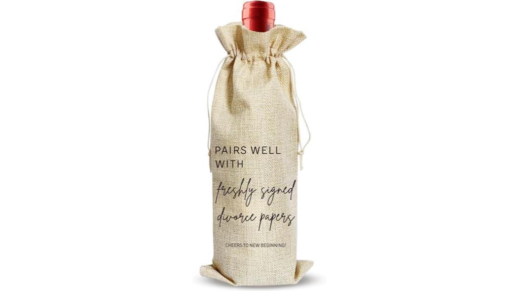 divorce celebration wine bag