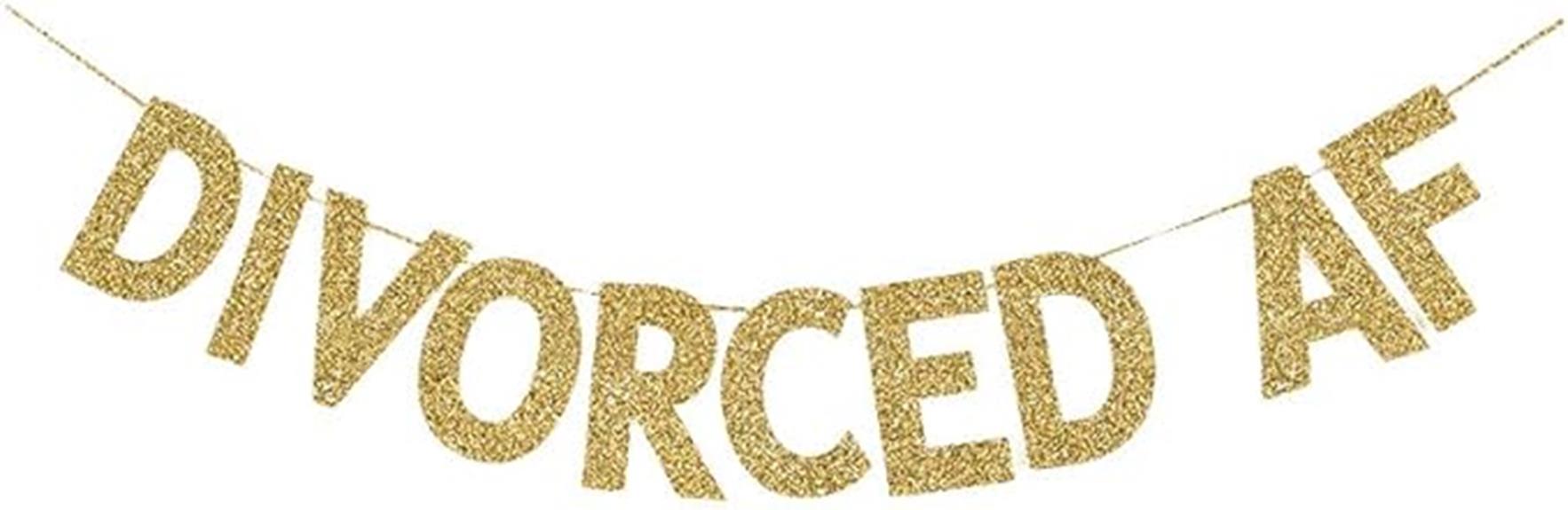 divorce party gold sign