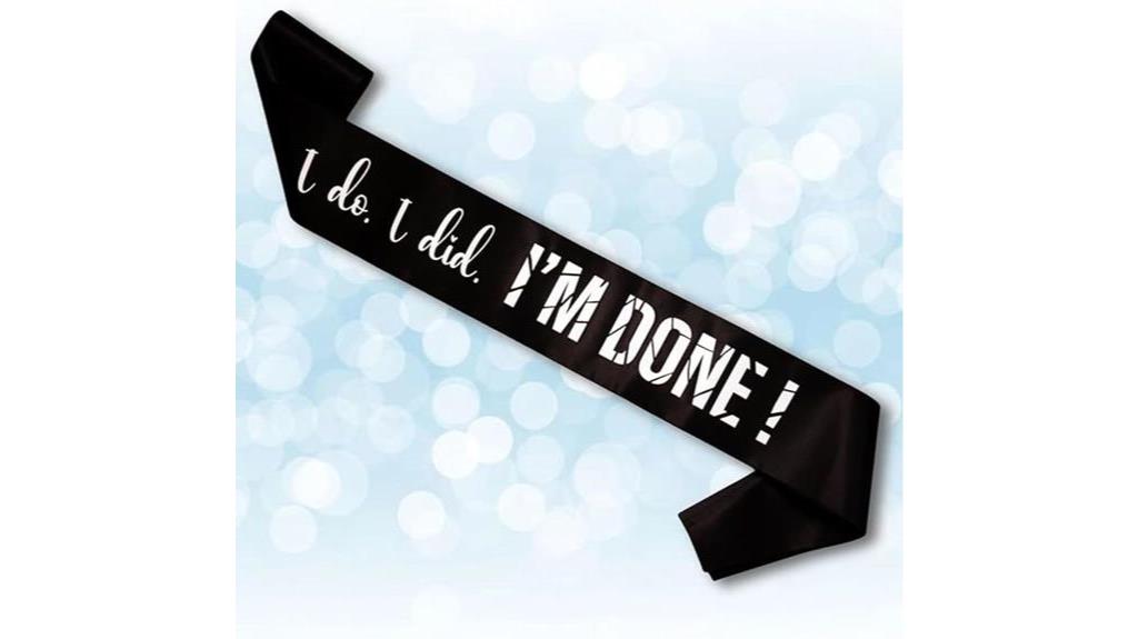 divorce party sash accessory