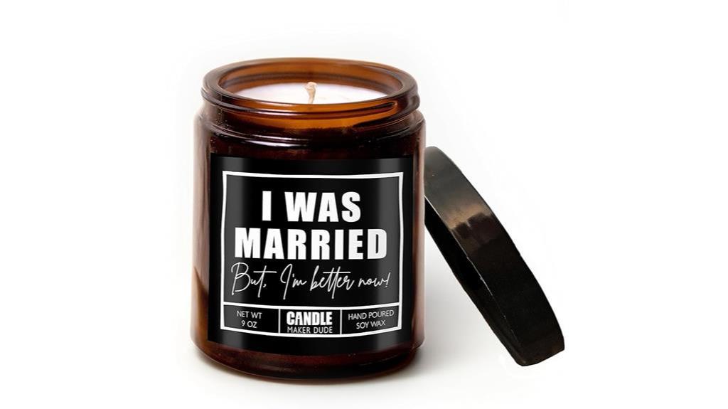 humorous divorce themed candle idea