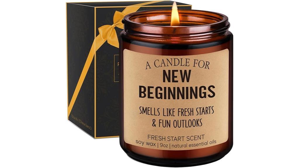 new beginnings candle gift