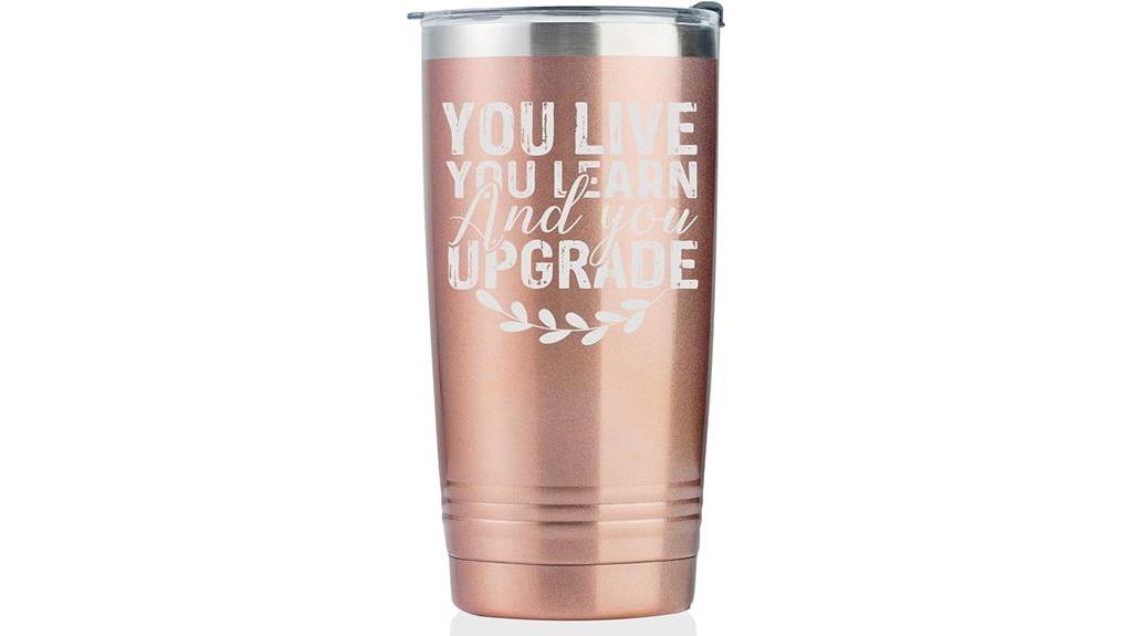 rosegold stainless steel tumbler