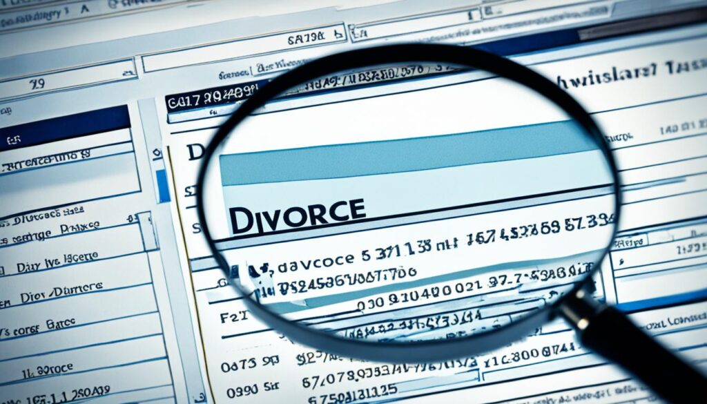tracking a divorce case
