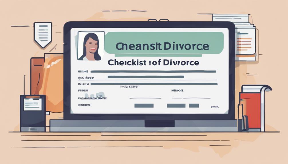 online divorce documentation process