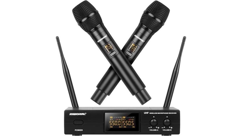 dual uhf wireless microphones