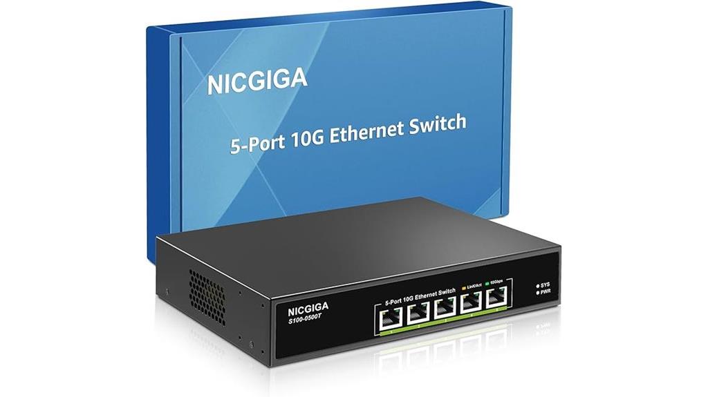 five port 10g ethernet switch