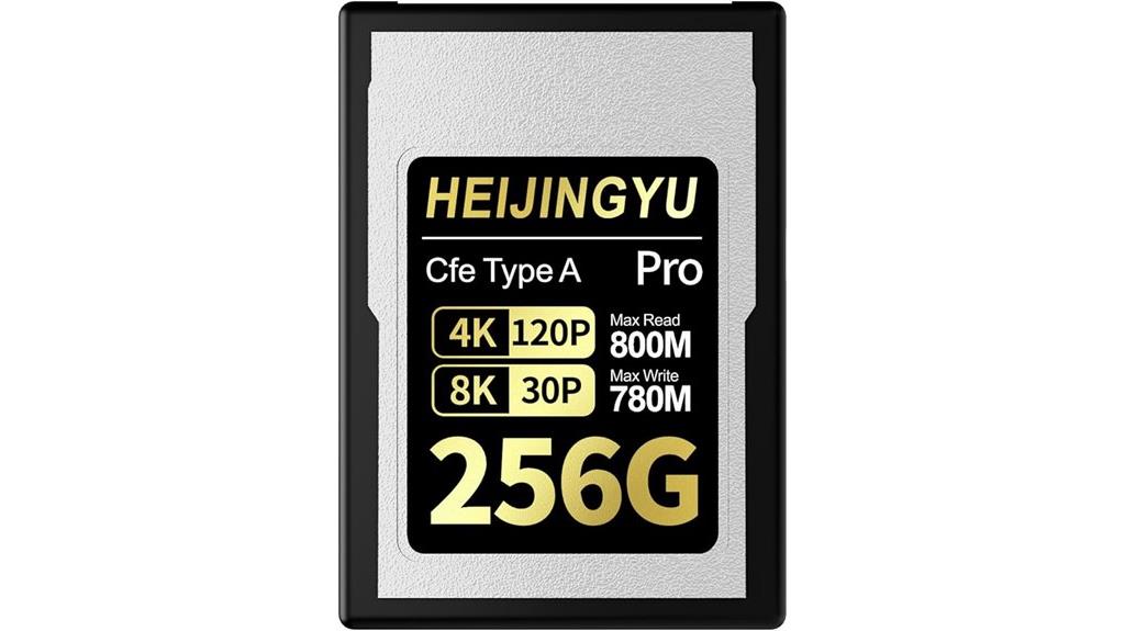 high speed 256gb recording card
