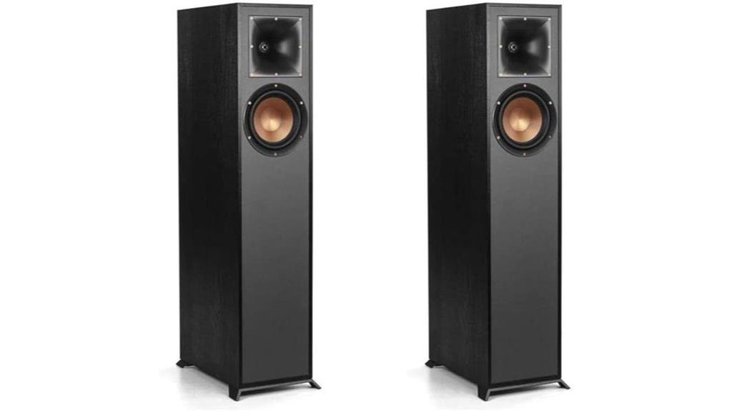 klipsch black floor speakers