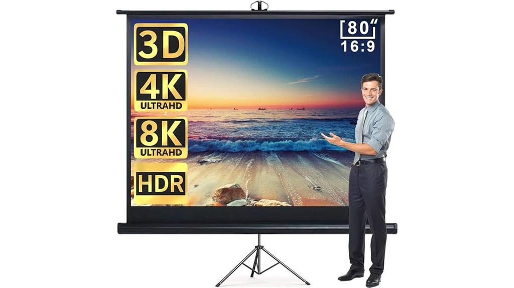 large 80 inch portable screen
