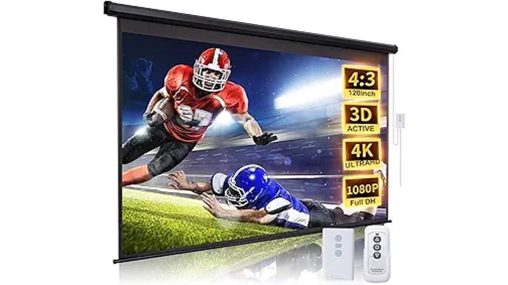 large motorized wall screen