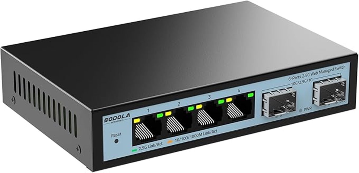 six port 2 5g switch