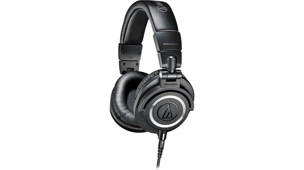 studio monitor headphones black