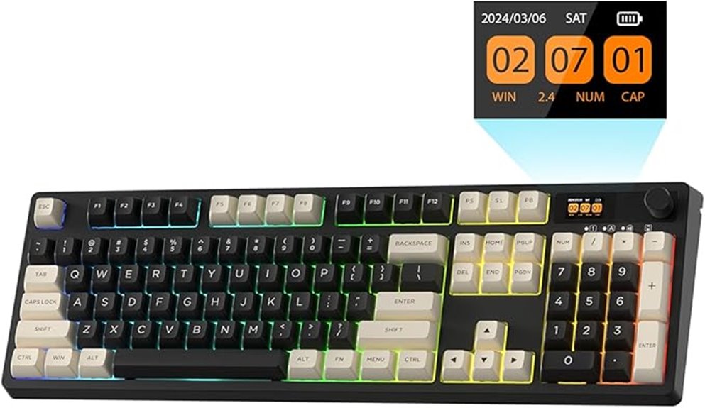 wireless mechanical keyboard display