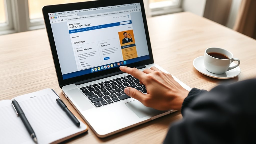 accessing divorce forms online