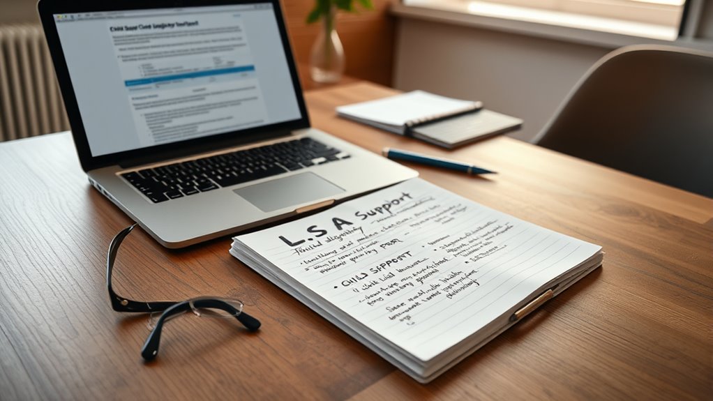 child support filing process