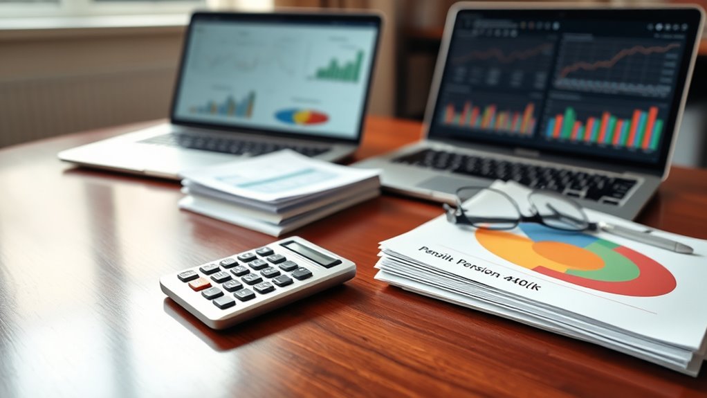 compare pensions and 401 k s