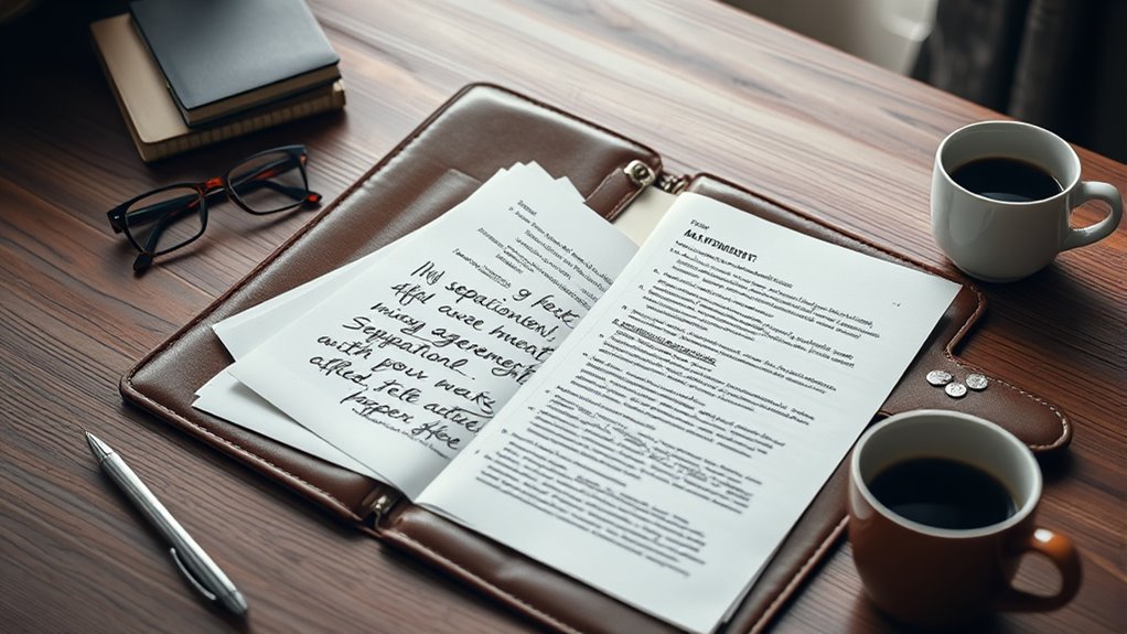 couples separation agreement template