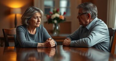 discussing divorce with spouse