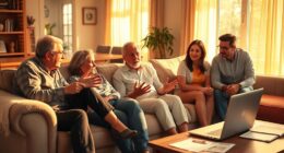 discussing plans with loved ones