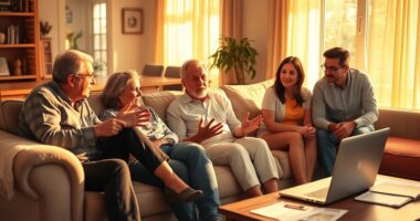 discussing plans with loved ones