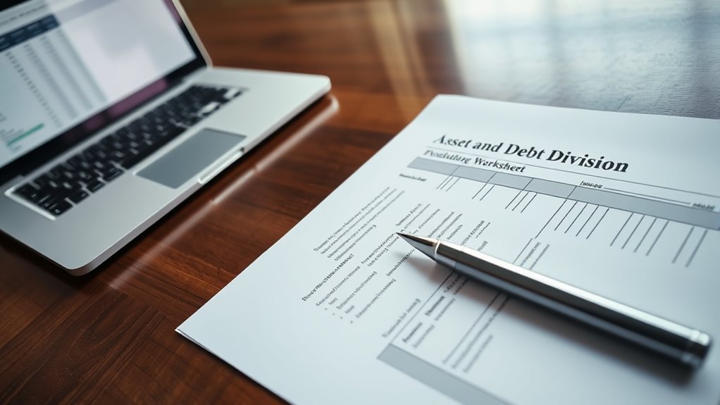 dividing assets and debts