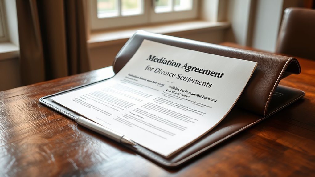 divorce mediation settlement template