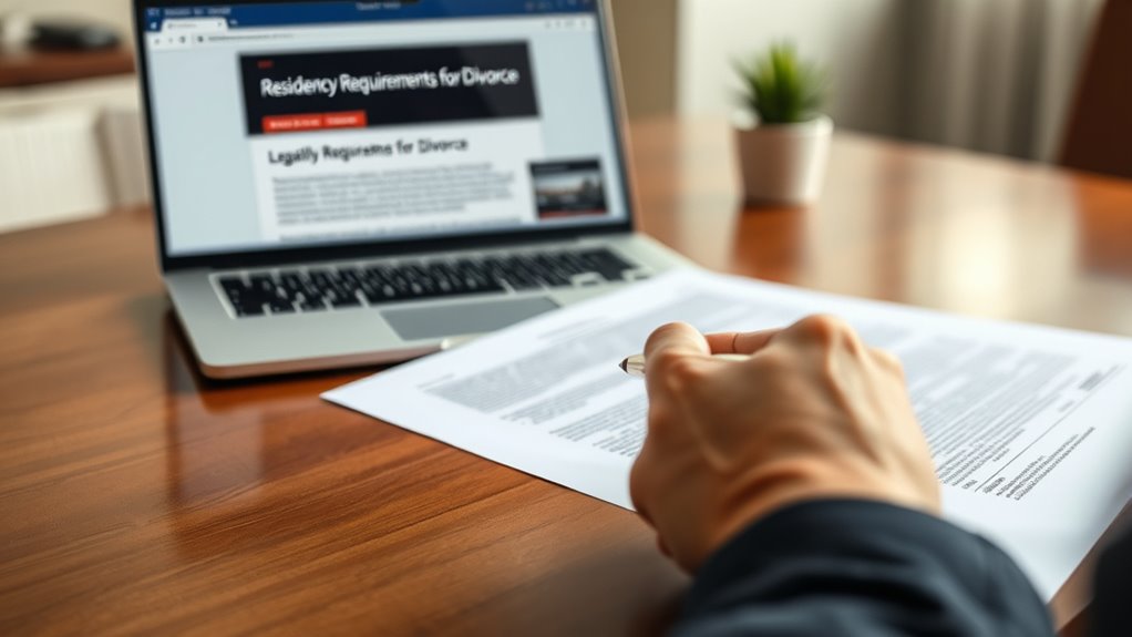 divorce residency requirement guidelines