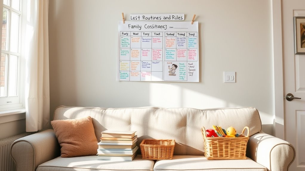 establishing household routines and rules