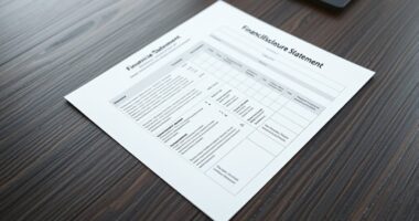 financial disclosure template guidelines