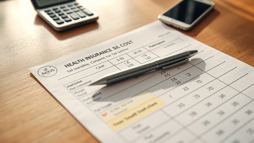 health insurance cost comparison