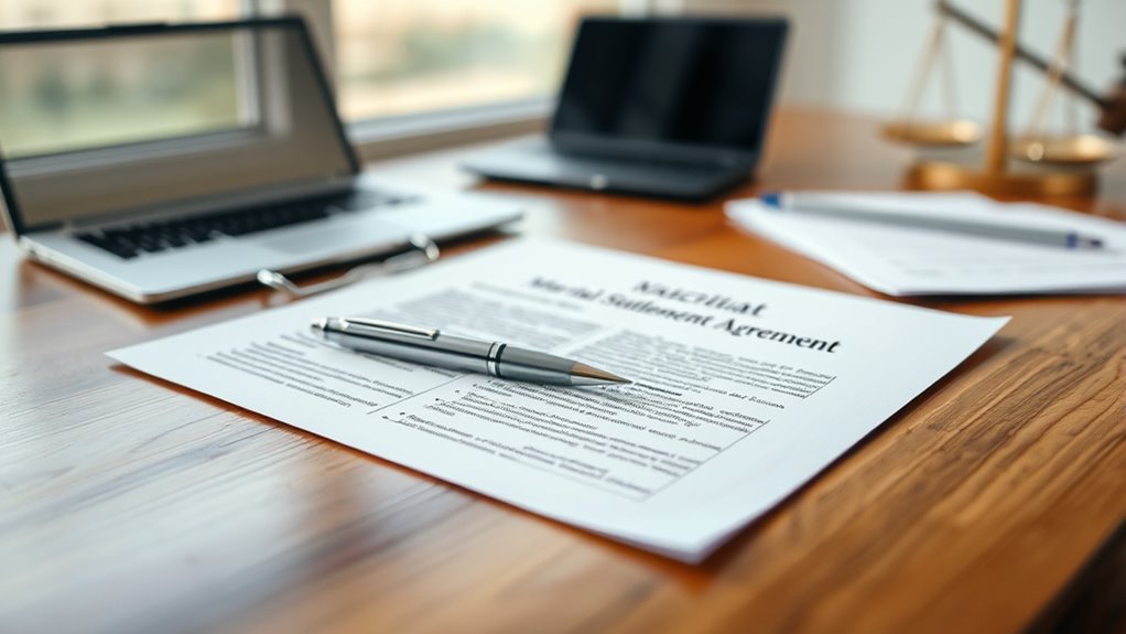 legal divorce settlement template