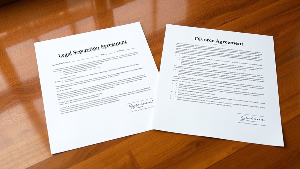 legal separation versus divorce