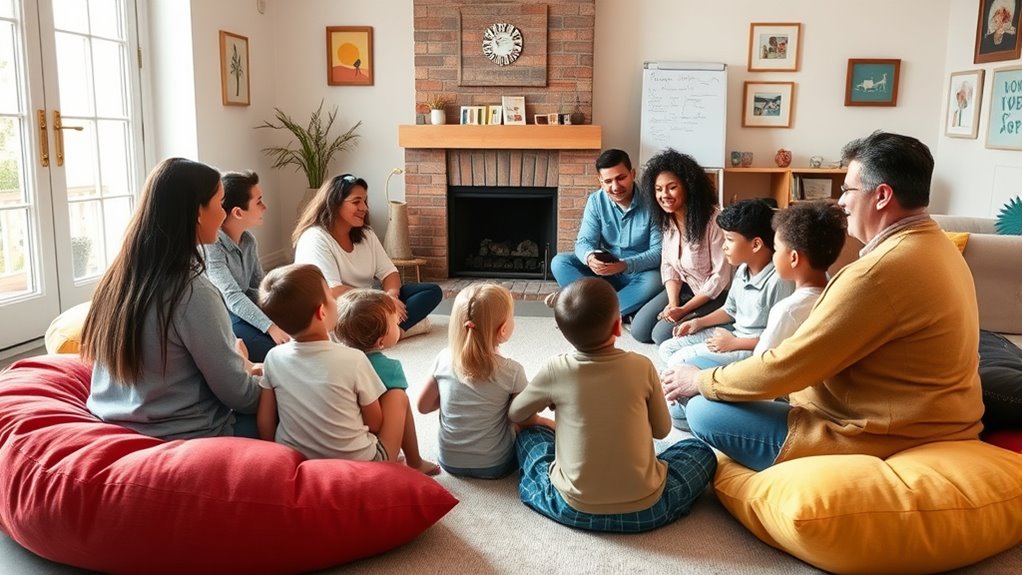 supportive blended family groups