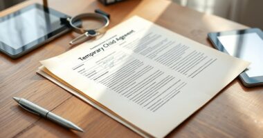 temporary child support terms