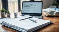 uncontested divorce filing steps