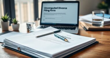uncontested divorce filing steps