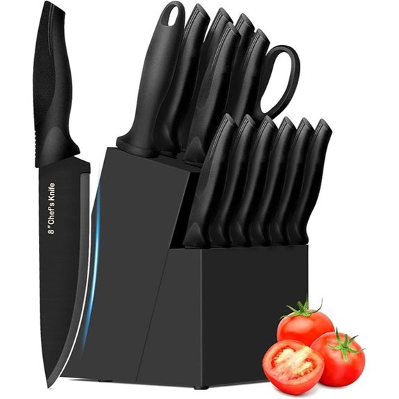 XANAPON 14-Piece Kitchen Knife Set with Sharpener