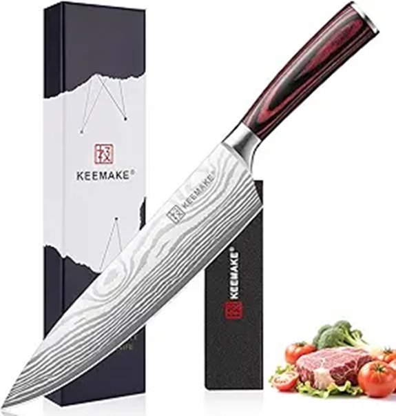 KEEMAKE 8-Inch Chef Knife with Sheath and Box