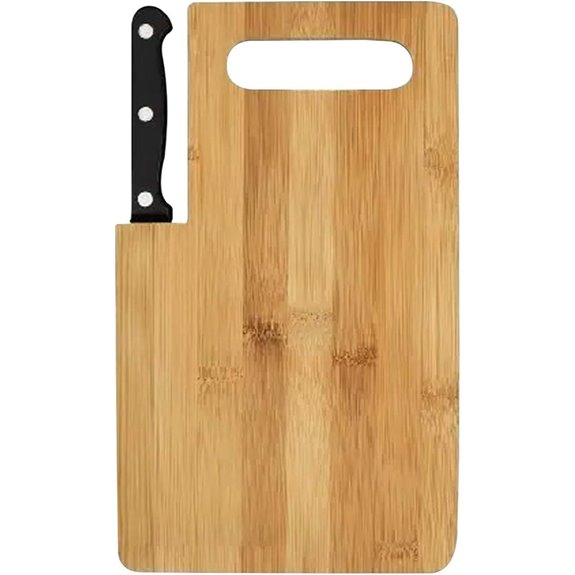 Bamboo Cutting Board with Handle and Knife Slot