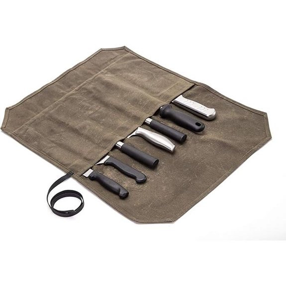 HERSENT Chef’s Knife Roll Case with Waxed Canvas