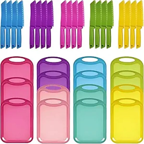 30 Pcs Kids Safe Cutting Board & Knife Set