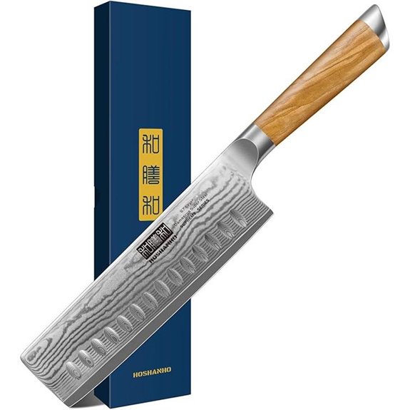 HOSHANHO Damascus Nakiri Knife 6.5-Inch Japanese Kitchen Knife