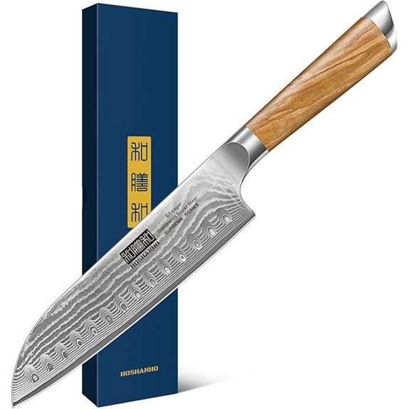 HOSHANHO Damascus Santoku Knife 7 Inch Kitchen Knife