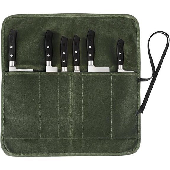 Heavy Duty Chef Knife Roll Bag with 6 Slots