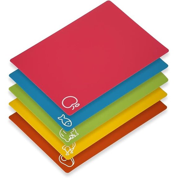 Flexible BPA-Free Cutting Boards Set (5 Pieces)