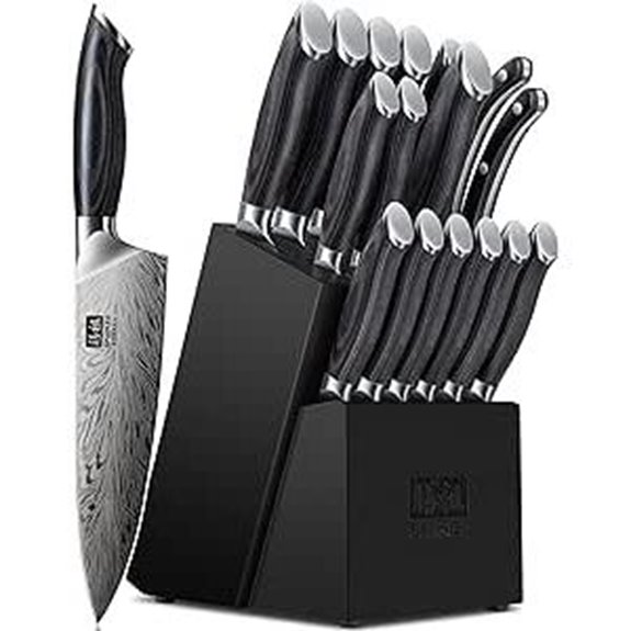 SHAN ZU 16-Piece Japanese Kitchen Knife Set