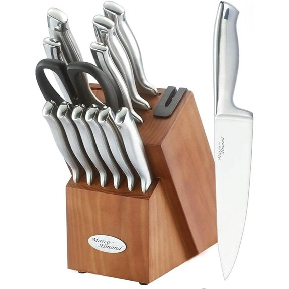 Marco Almond Knife Block Set with Built-in Sharpener