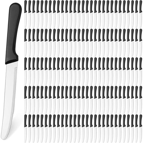 Zhehao 150 Pcs Steak Knife Set with Serrated Edges